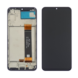 Дисплей для Samsung A235F Galaxy A23 (2022) с чёрным тачскрином и корпусной рамкой