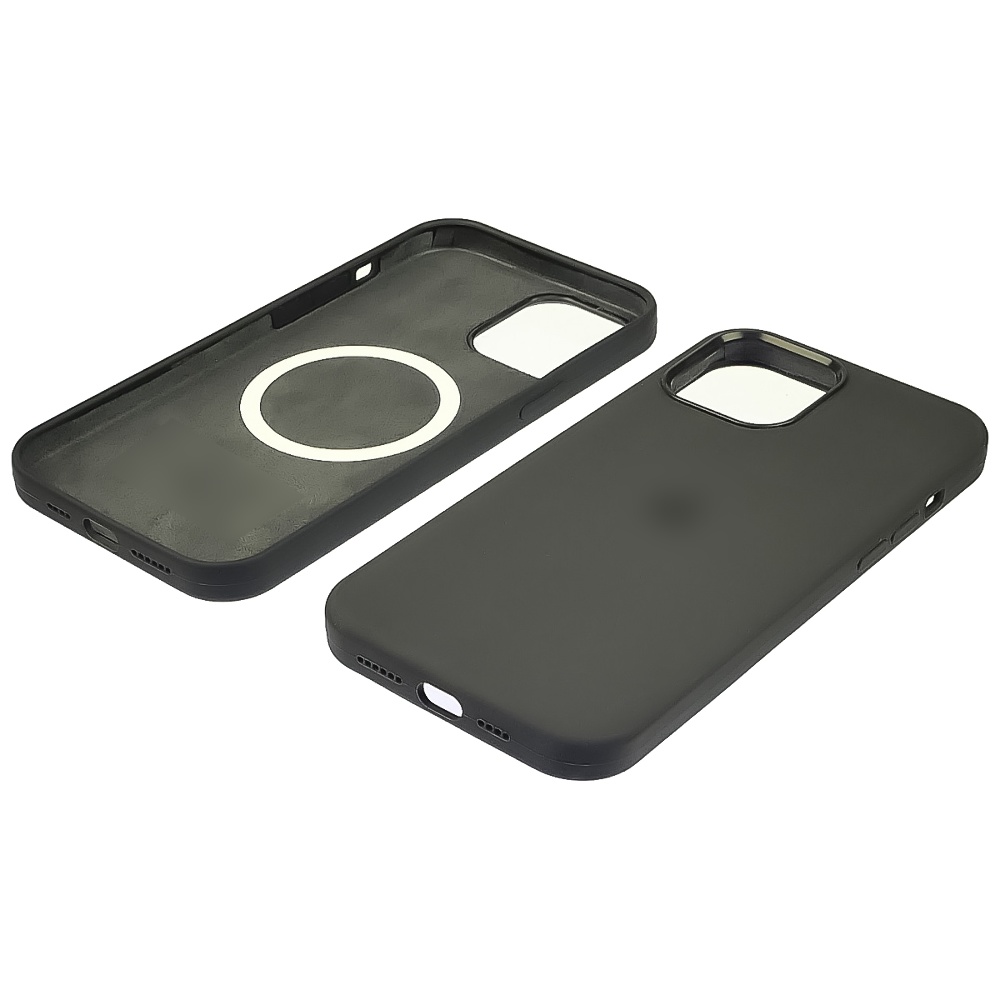 Чехол Full Silicone Case MagSafe для Apple iPhone 12/ 12 Pro  05 тёмно-серый копия