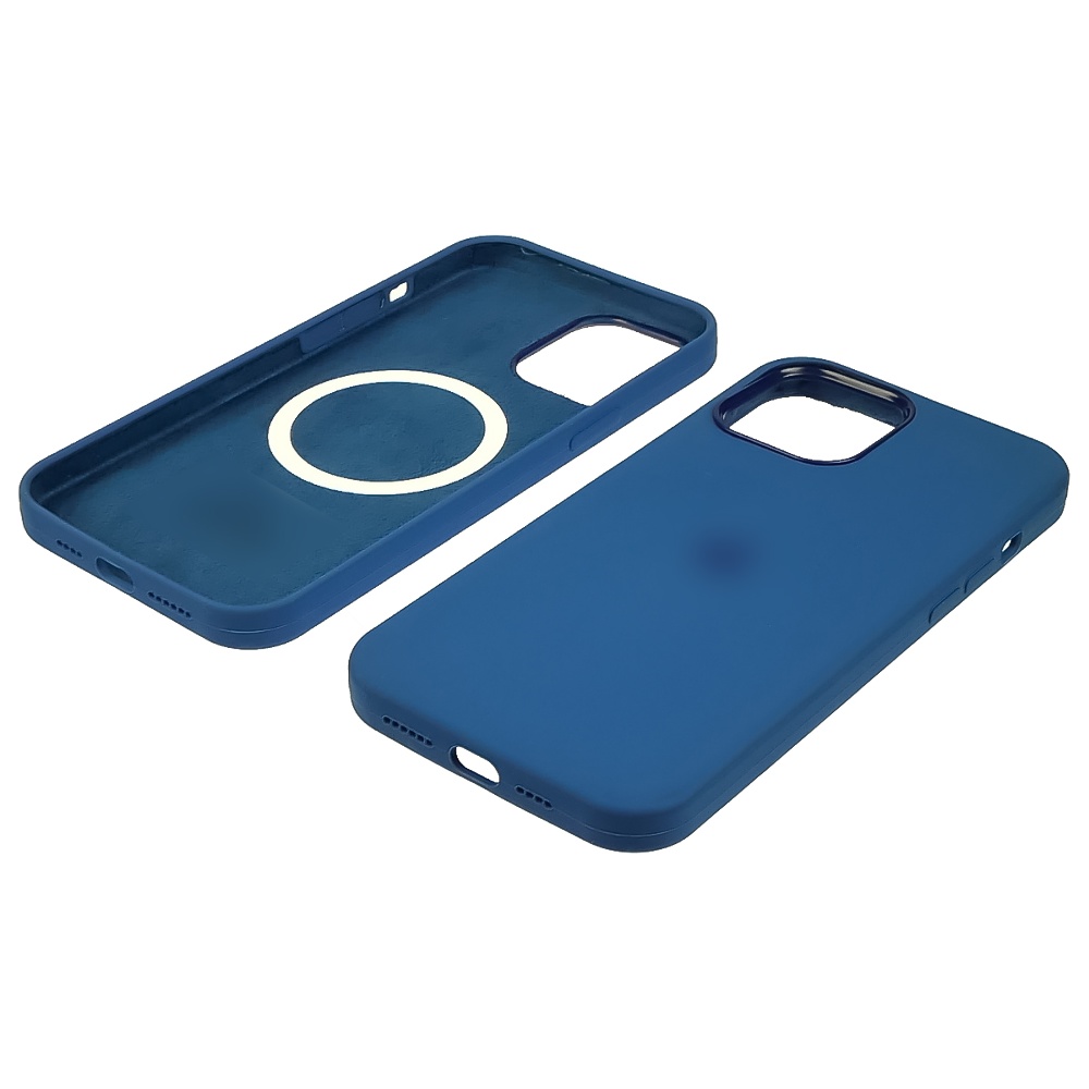 Чехол Full Silicone Case MagSafe для Apple iPhone 12/ 12 Pro  11 синий копия