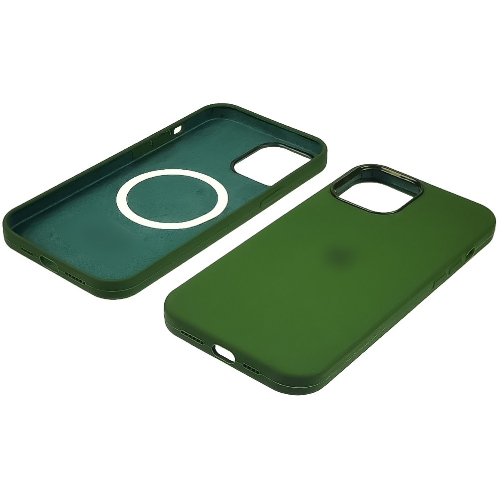 Чехол Full Silicone Case MagSafe для Apple iPhone 12/ 12 Pro  13 зелёный копия
