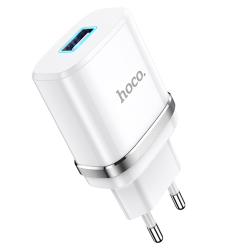 Сетевое зарядное устройство Hoco N1 USB белое