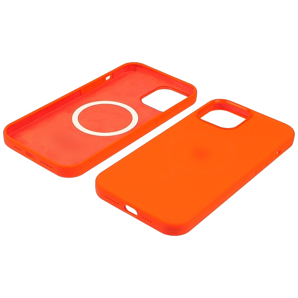 Чехол Full Silicone Case MagSafe для Apple iPhone 12/ 12 Pro  20 оранжевый копия