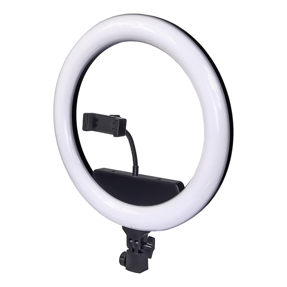 Кольцевая LED лампа F-360A с держателем для телефона 14" 36см с блоком питания