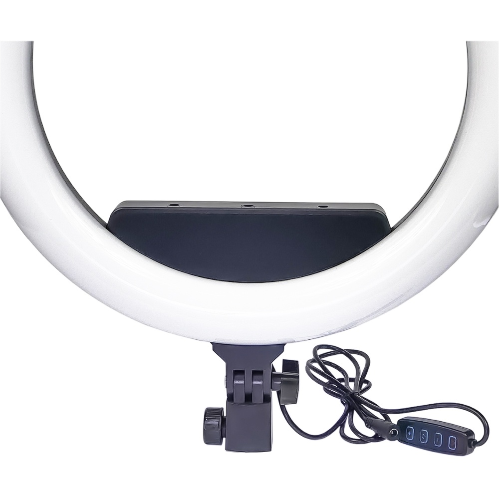 Кольцевая LED лампа F-360A с держателем для телефона 14" 36см с блоком питания