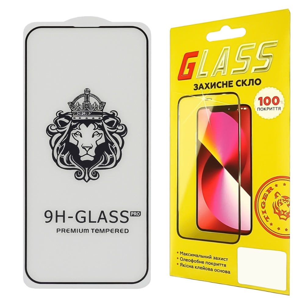 Защитное стекло для Apple iPhone 15 Pro Full Glue (0.3 мм, 2.5D, чёрное)