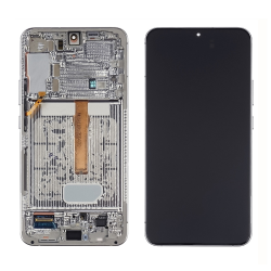 Дисплей для Samsung S906B Galaxy S22 Plus с чёрным тачскрином и синей корпусной рамкой OLED
