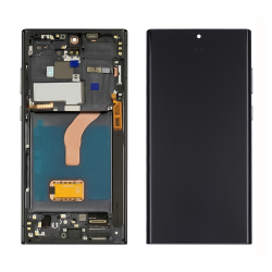 Дисплей для Samsung S916B Galaxy S23 Plus с чёрным тачскрином и серой корпусной рамкой OLED