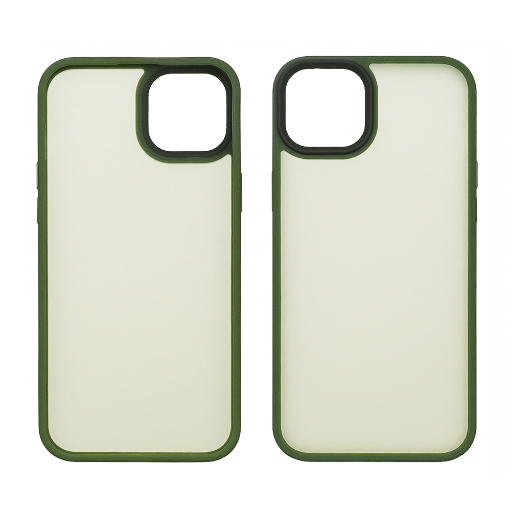 Чехол Colorful Matte Case для Apple iPhone 15 Plus темно-зеленый Люкс