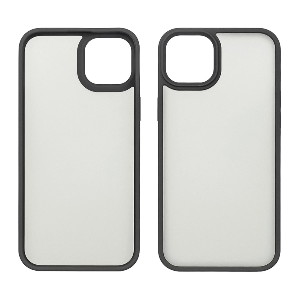Чехол Colorful Matte Case для Apple iPhone 15 Plus черный Люкс