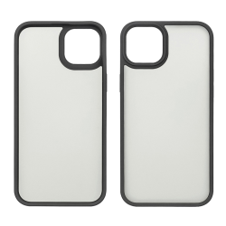 Чехол Colorful Matte Case для Apple iPhone 15 Plus черный Люкс