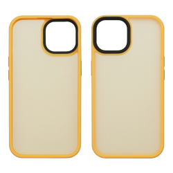 Чехол Colorful Matte Case для Apple iPhone 15 оранжевый Люкс