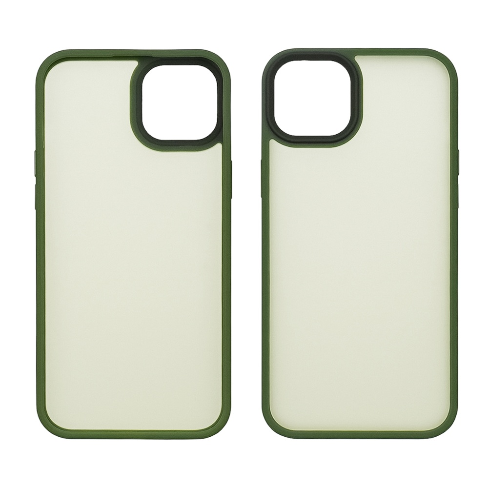 Чехол Colorful Matte Case для Apple iPhone 15 темно-зеленый Люкс