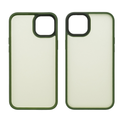 Чехол Colorful Matte Case для Apple iPhone 15 темно-зеленый Люкс