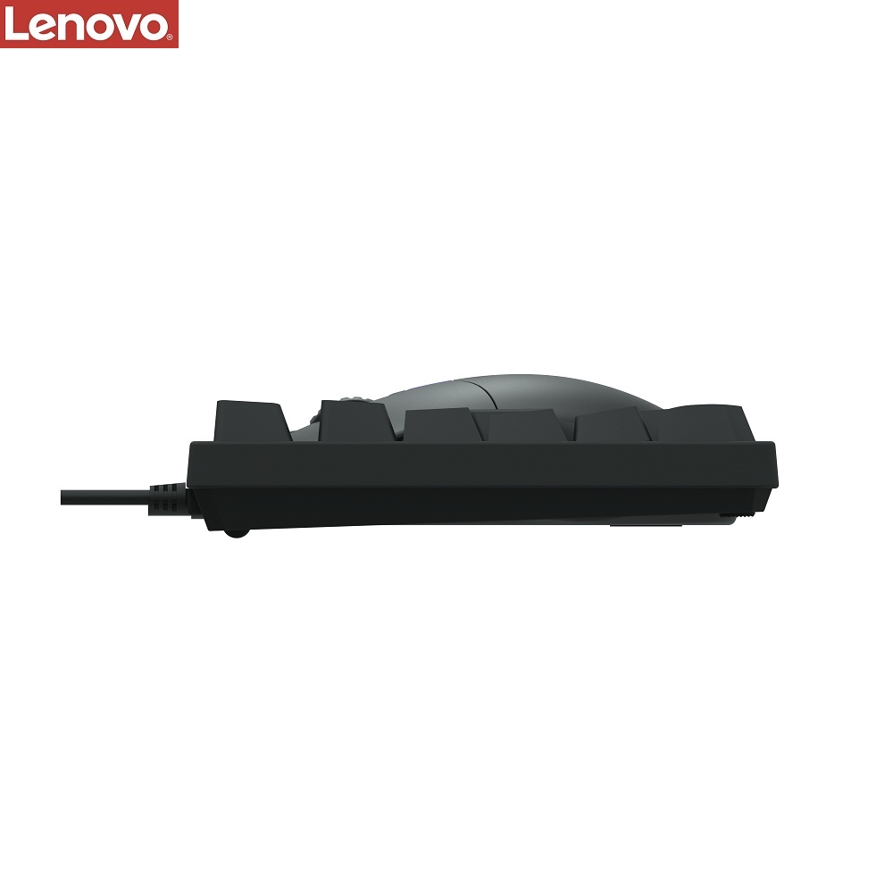 Комплект клавиатура и мышь Lenovo KM101 (ENG/ РУС) черный