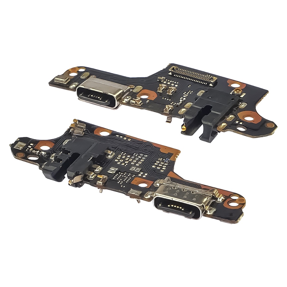 Разъём зарядки для Xiaomi Poco X3/ X3 NFC/ X3 Pro на плате с микрофоном и компонентами