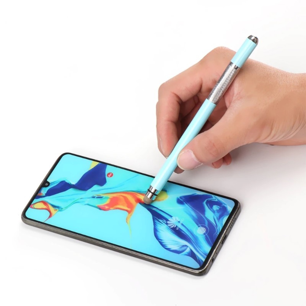Стилус ёмкостный, высокоточный, Jot Pro , двусторонний, металлический, со вставкой, светло-голубой