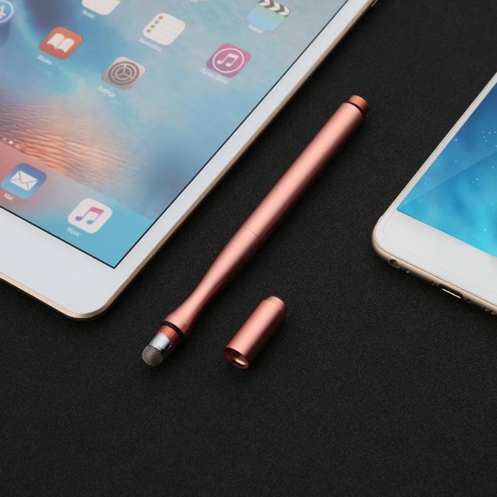 Стилус ёмкостный, высокоточный, Jot Pro , двусторонний, с изгибом, металлический, розово-золотистый