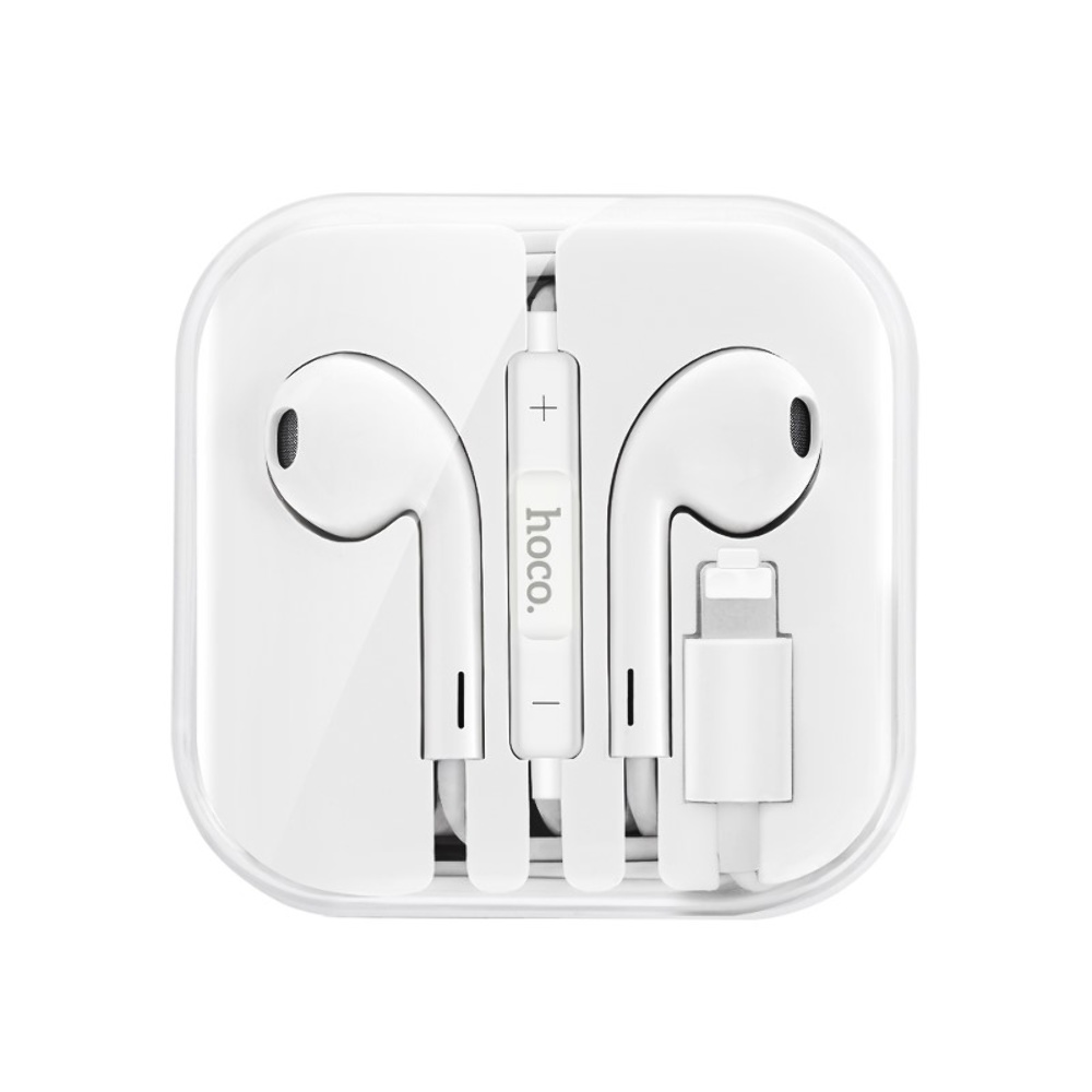 Наушники вкладыши Hoco L7 Plus Lightning white