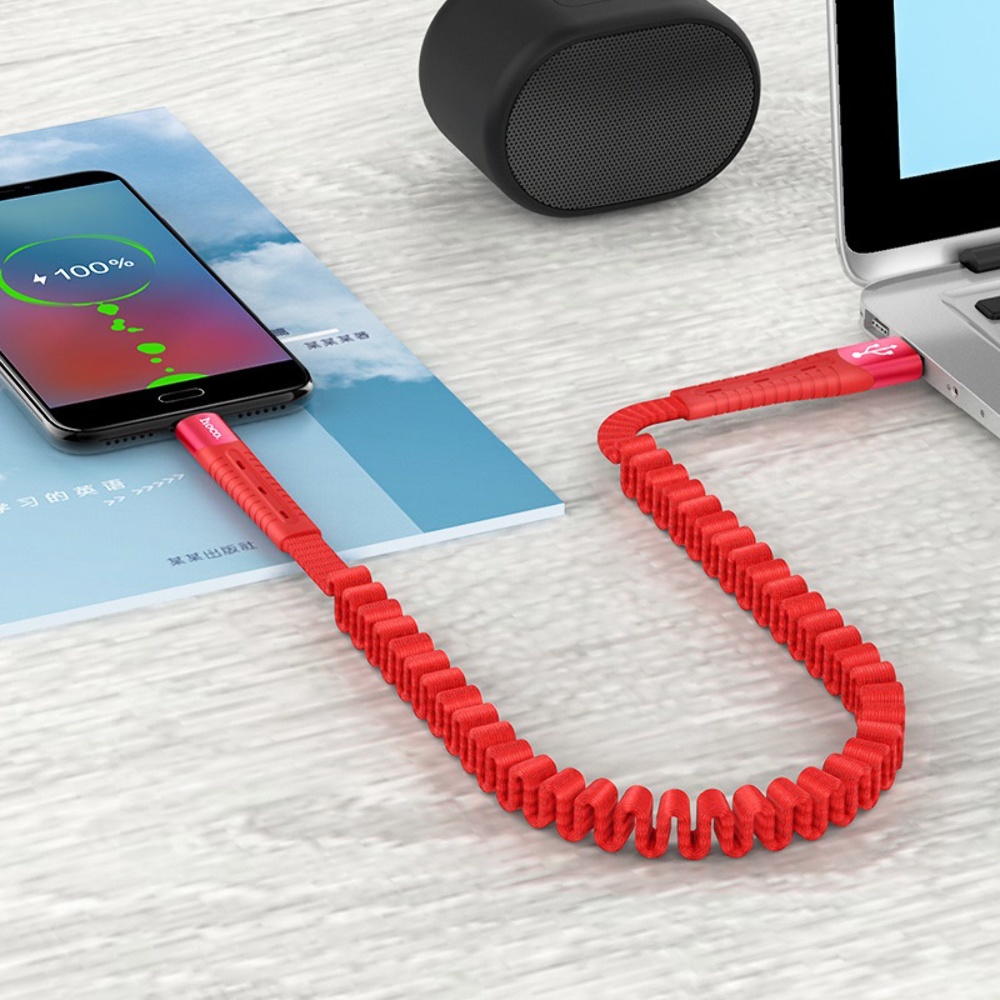 Кабель Hoco U78 USB to MicroUSB 1.2m red
