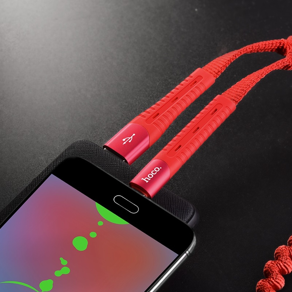 Кабель Hoco U78 USB to MicroUSB 1.2m red