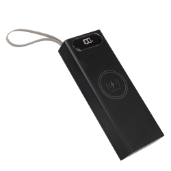 Корпус Multi-powerbank L20, под элементы 18650 до 20 шт, 22.5+15W, с беспроводной зарядкой и фонарём, черный