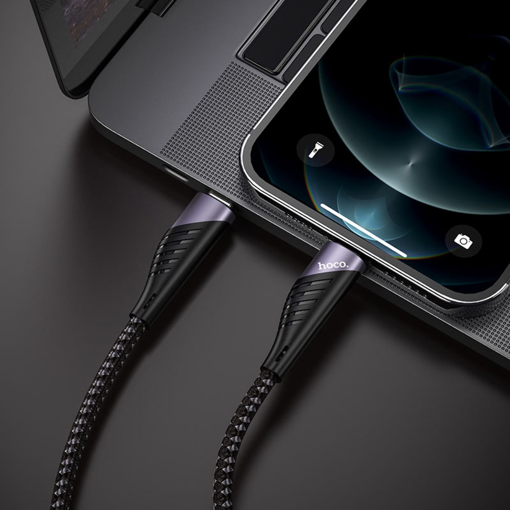 Кабель Hoco U95 Type-C to Lightning PD 1.2m black