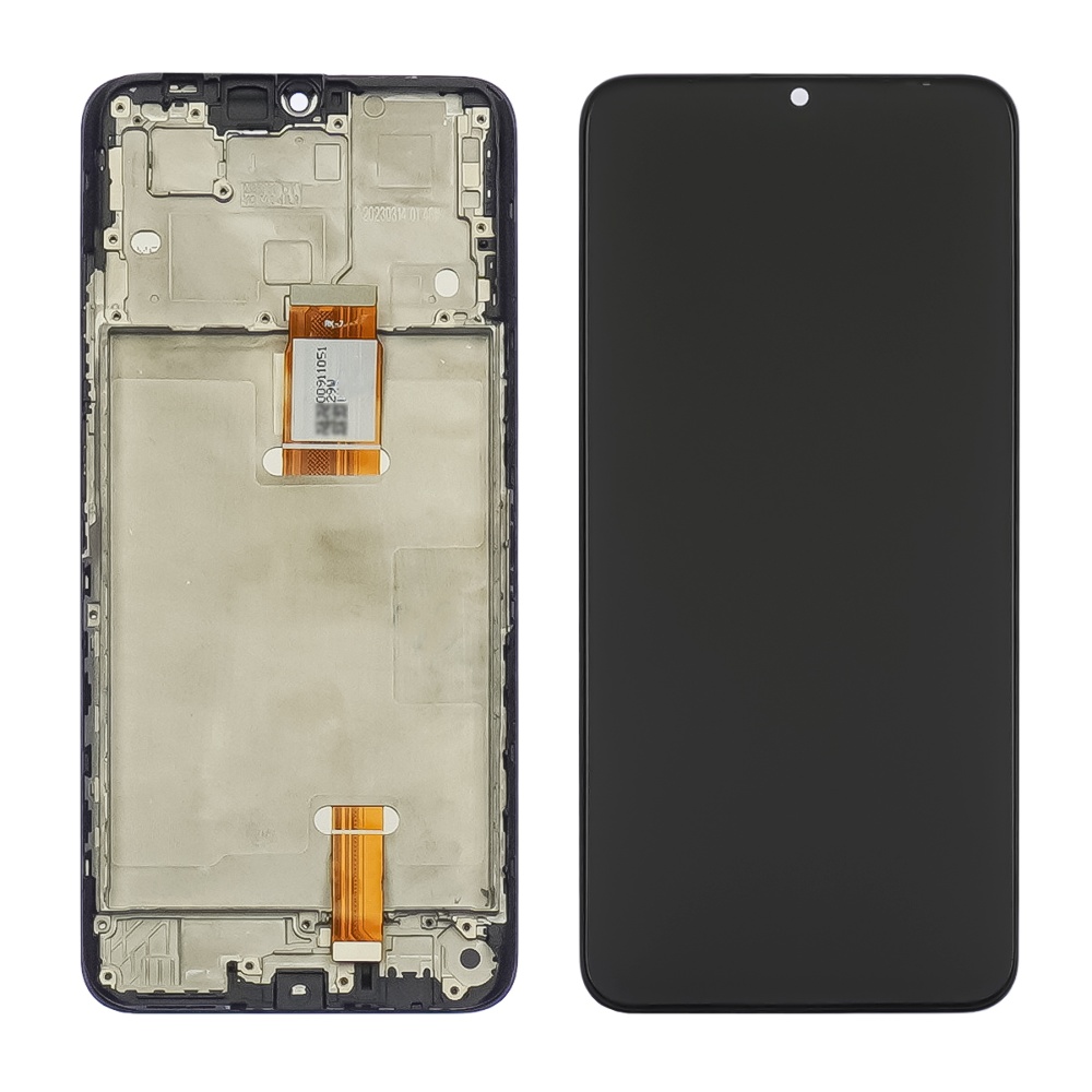 Дисплей для Huawei Honor X7A с чёрным тачскрином и корпусной рамкой