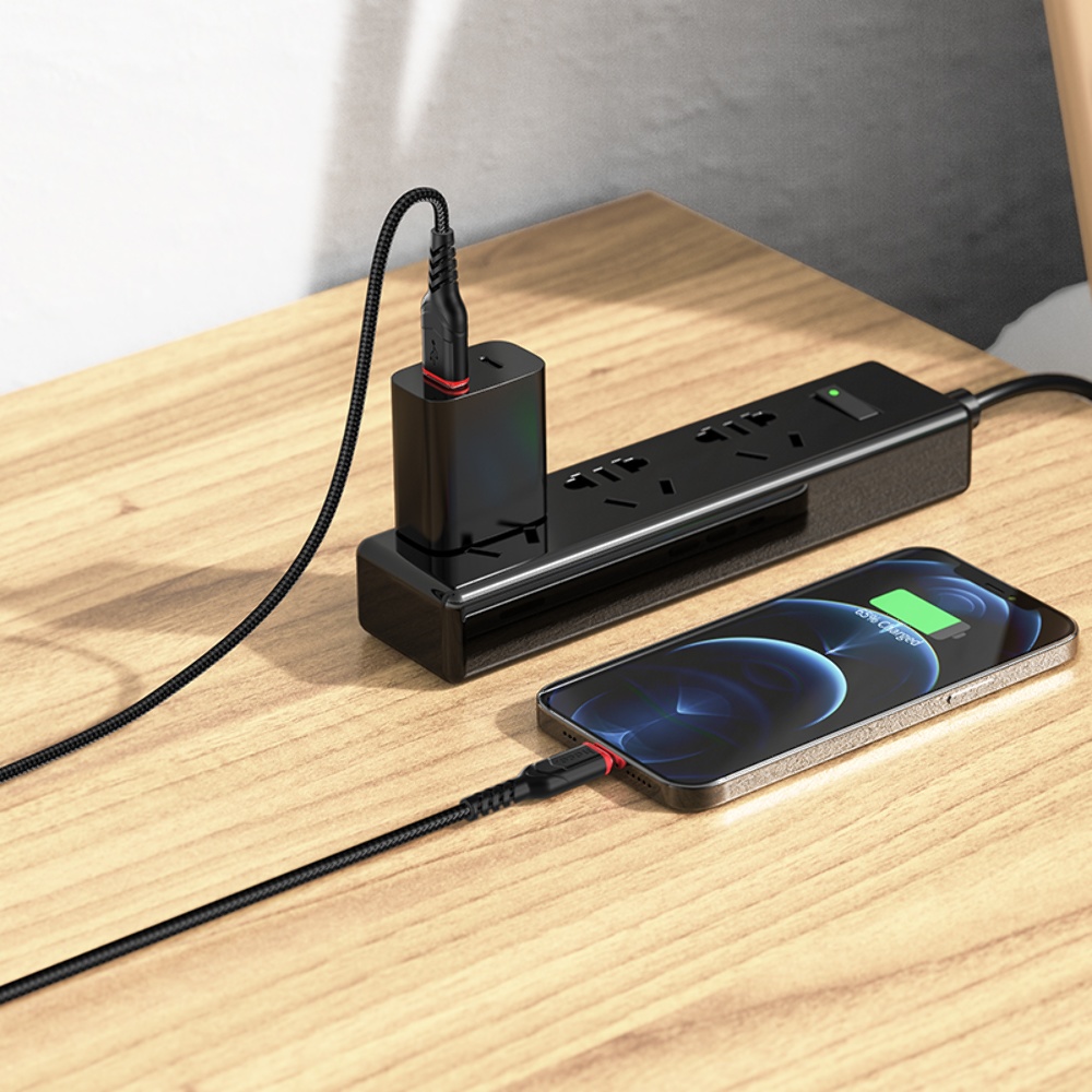 Кабель Hoco X59 USB to Lightning 1m black