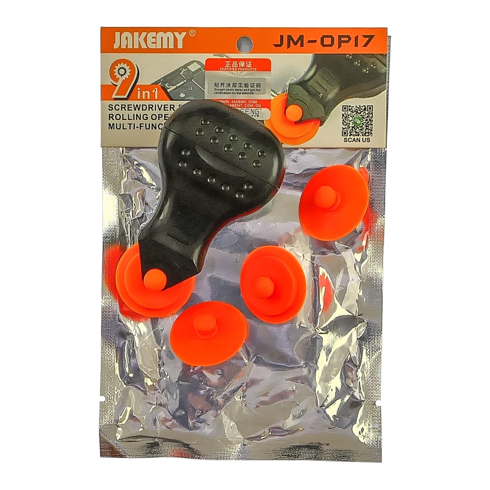 Набор инструментов Jakemy JM-OP17 (рукоятка со сменными роликами (4шт), ручка с насадками: Y0.6, +1.5, *0.8, Pinhead +1.5)