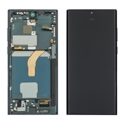 Дисплей для Samsung S908B Galaxy S22 Ultra с чёрным тачскрином и зелёной корпусной рамкой OLED Дисплей для Samsung S908B Galaxy S22 Ultra с чёрным тачскрином и зелёной корпусной рамкой OLED