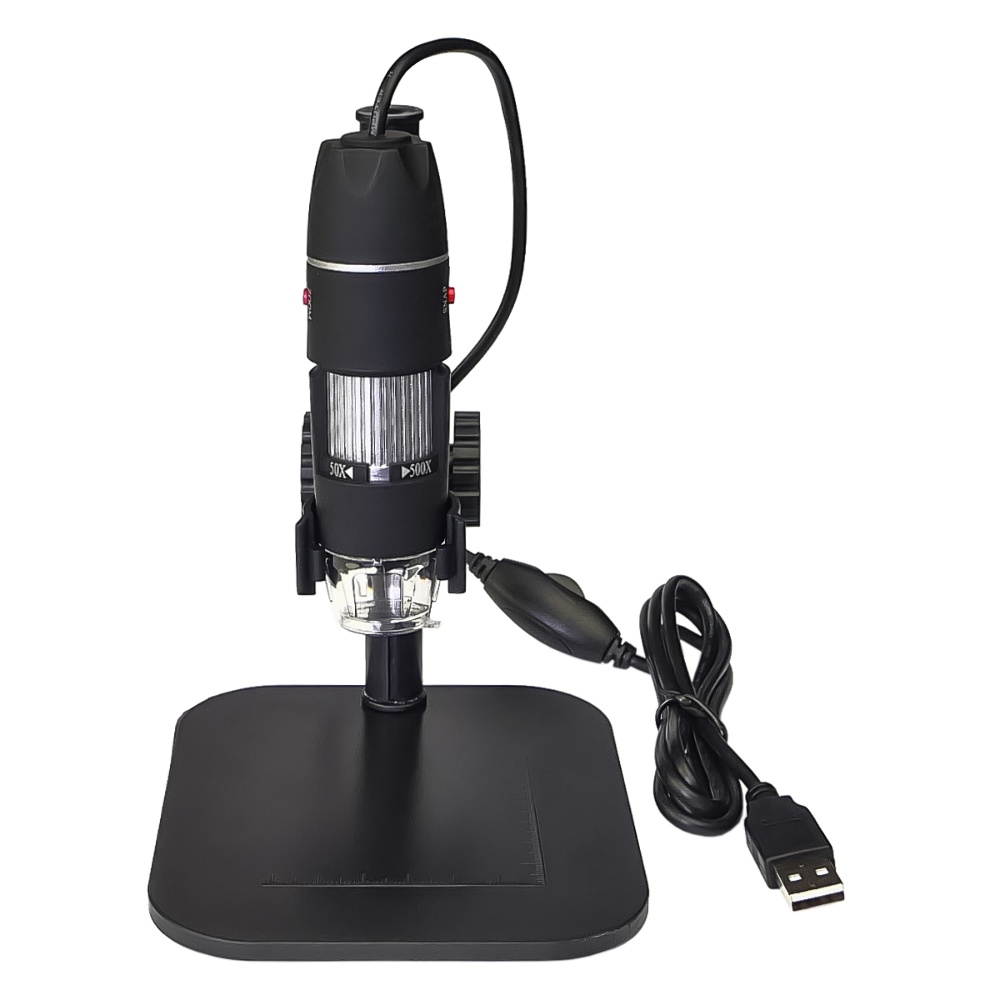 Цифровой микроскоп MicroView 500x + stand, с регулируемой подставкой, оптическое увеличение до 500X