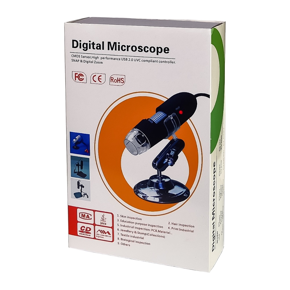 Цифровой микроскоп MicroView 500x + stand, с регулируемой подставкой, оптическое увеличение до 500X