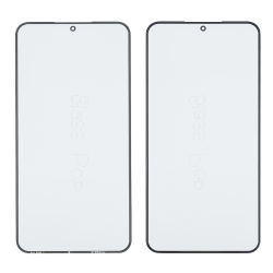 Стекло тачскрина с OCA плёнкой для Samsung S906 Galaxy S22 Plus чёрное с олеофобным покрытием, закалённое G+OCA Pro