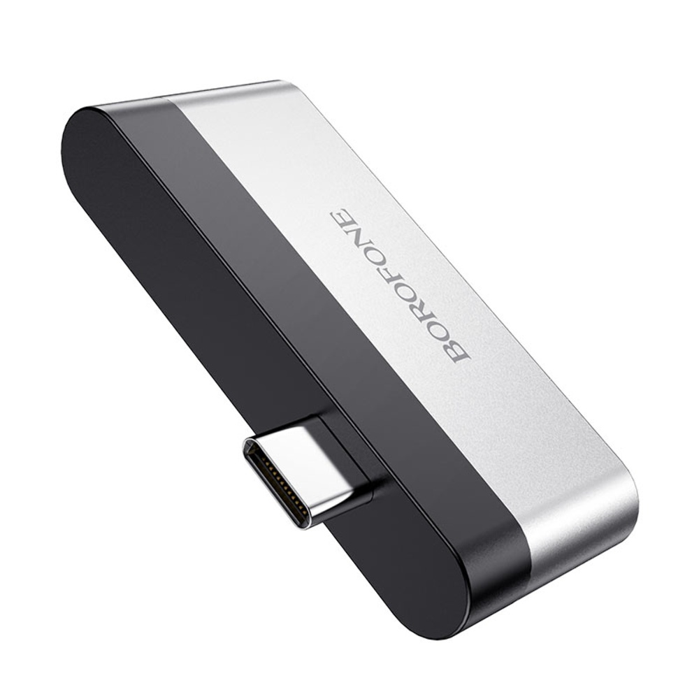 Мультиадаптер хаб Borofone DH2 2в1 Type-C to USB 3.0 (F)/ HDMI (F)