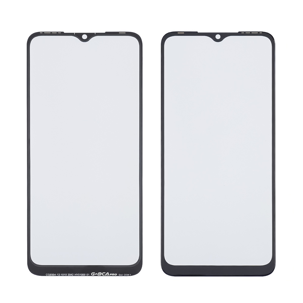 Стекло тачскрина с OCA плёнкой для TECNO Spark 7 (KF6)/ Spark 7 Go (KF6M) чёрное с олеофобным покрытием, закалённое G+OCA Pro