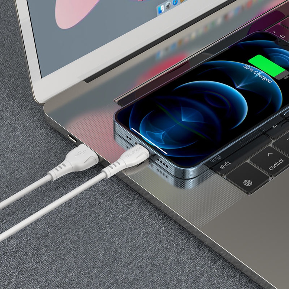 Кабель Borofone BX51 USB to Lightning 1m white
