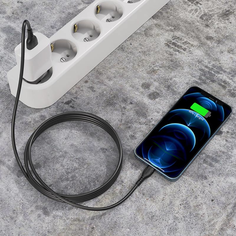 Кабель Borofone BX51 USB to Lightning 1m black