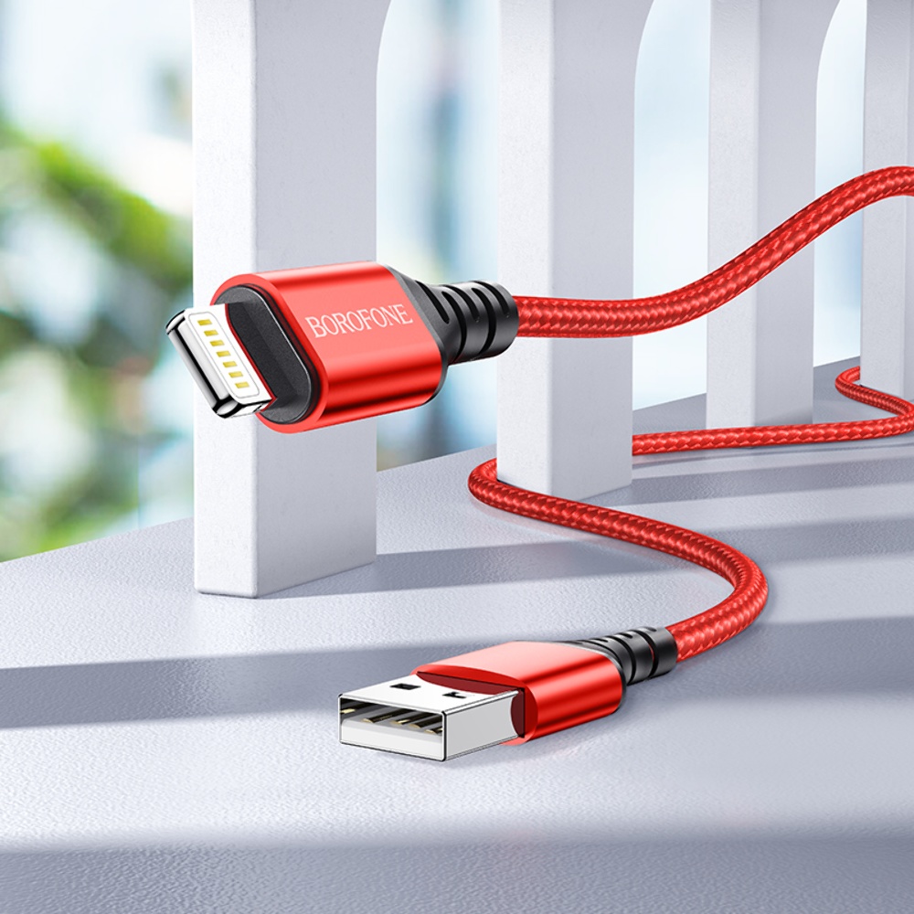 Кабель Borofone BX54 USB to Lightning 1m red