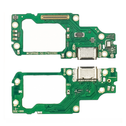 Разъём зарядки для Oppo Reno 8 (5G) на плате с микрофоном и компонентами