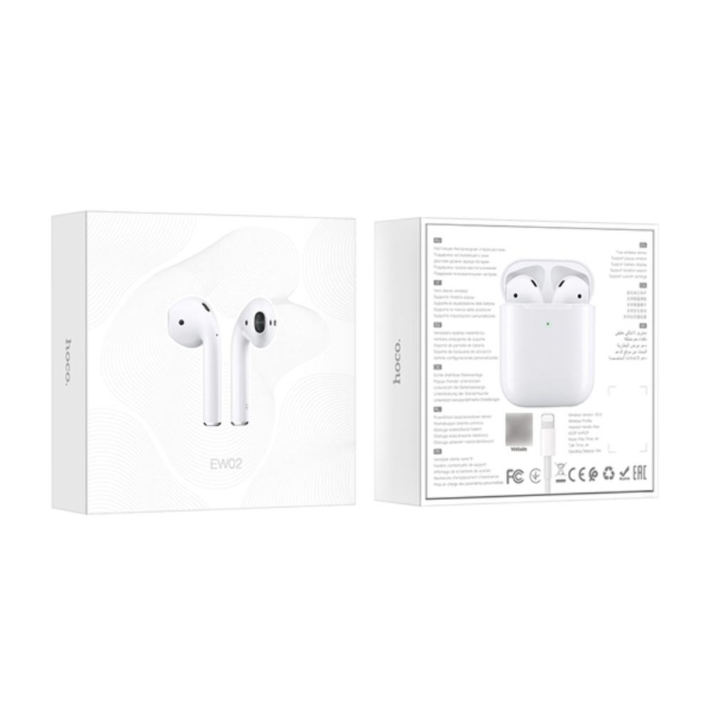 Беспроводные TWS наушники Hoco EW02 вкладыши white
