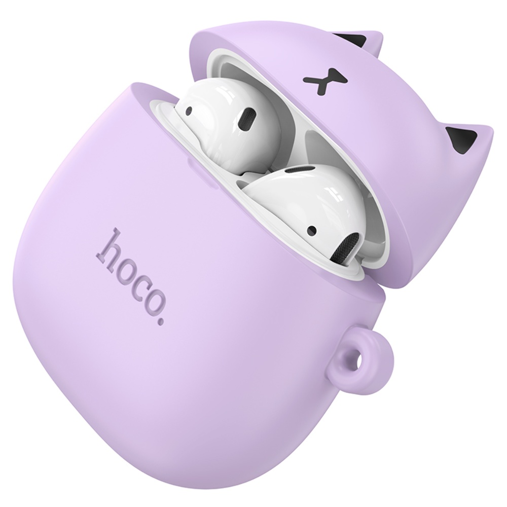 Беспроводные TWS наушники Hoco EW45 вкладыши lilac cat