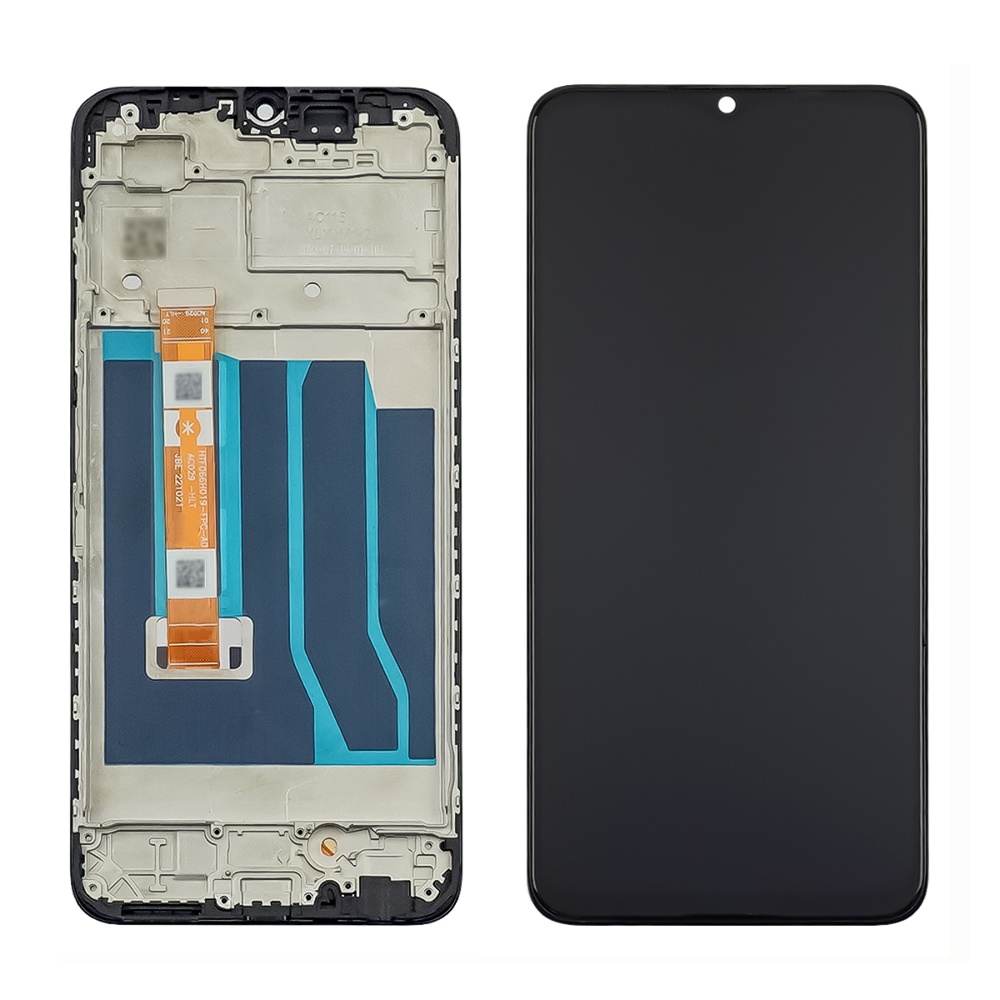 Дисплей для Oppo A18 (2023) с чёрным тачскрином и корпусной рамкой