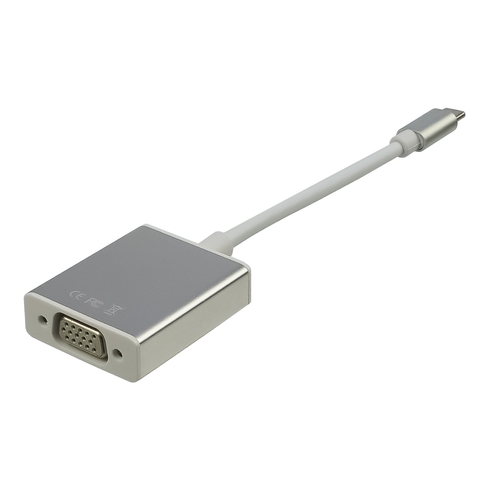 Адаптер переходник Type-C - VGA белый