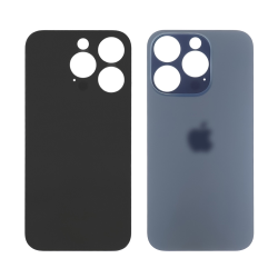 Заднее стекло корпуса для Apple iPhone 15 Pro Max Blue Titanium (синее)
