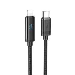 Кабель Hoco U127 с дисплеем Type-C to Lightning PD 27W 1.2m black Кабель Hoco U127 с дисплеем Type-C to Lightning PD 27W 1.2m black