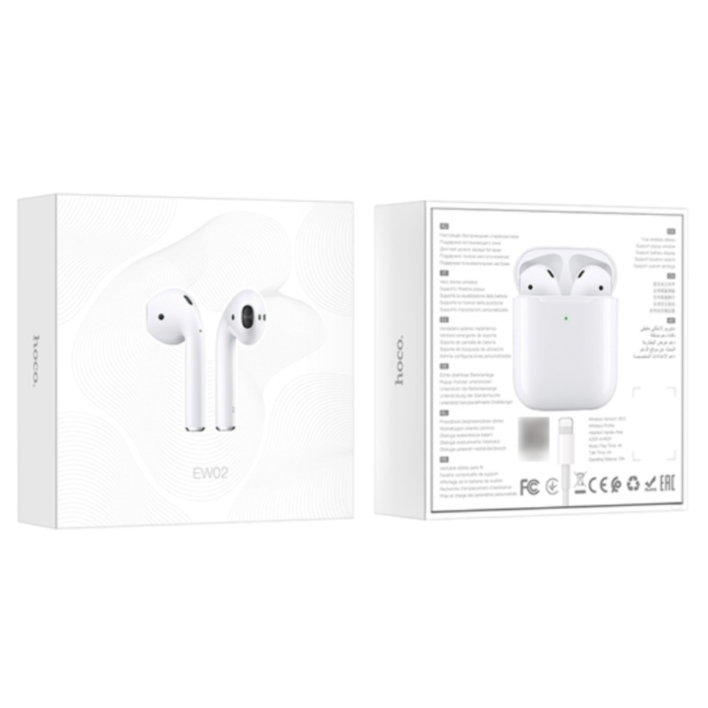 Беспроводные TWS наушники Hoco EW02 Plus вкладыши white