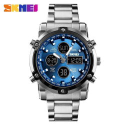 Skmei 1389BU Silver-Black-Blue Skmei 1389BU Silver-Black-Blue