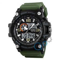 Skmei 1283 Black-Military Wristband.