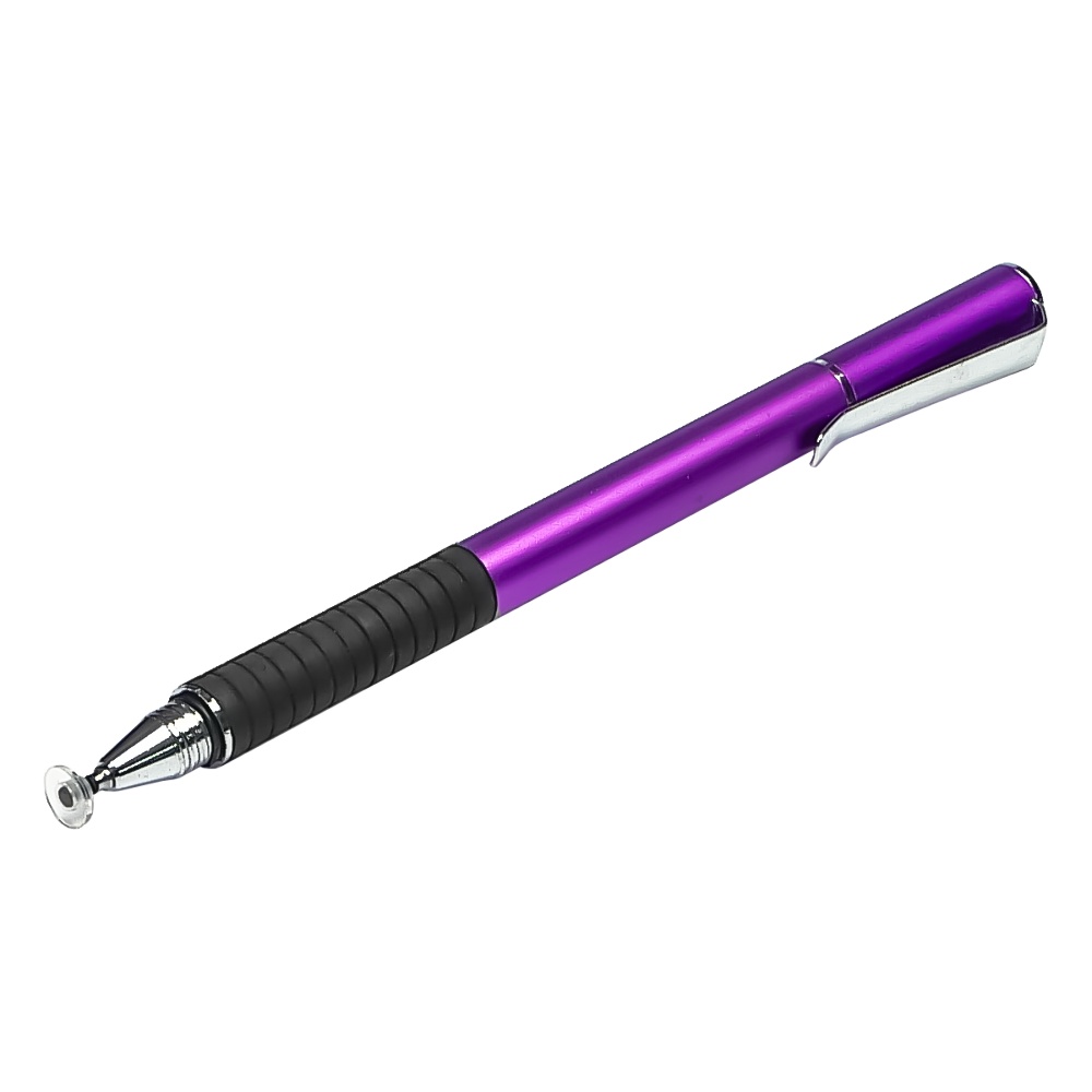 Стилус ёмкостный, высокоточный, Jot Pro двусторонний, алюминиевый, с креплением, фиолетовый