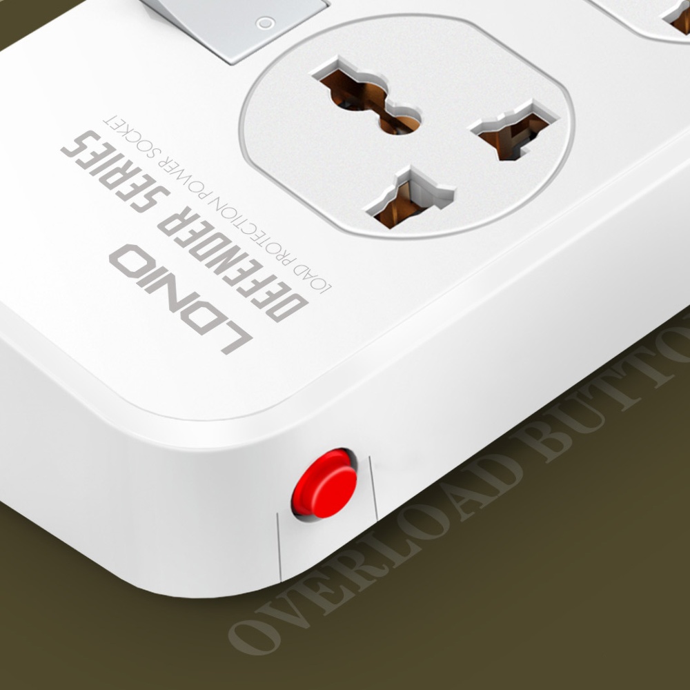 Сетевое зарядное устройство удлинитель Ldnio SC4408EU 4 USB 4 розетки 2m белый
